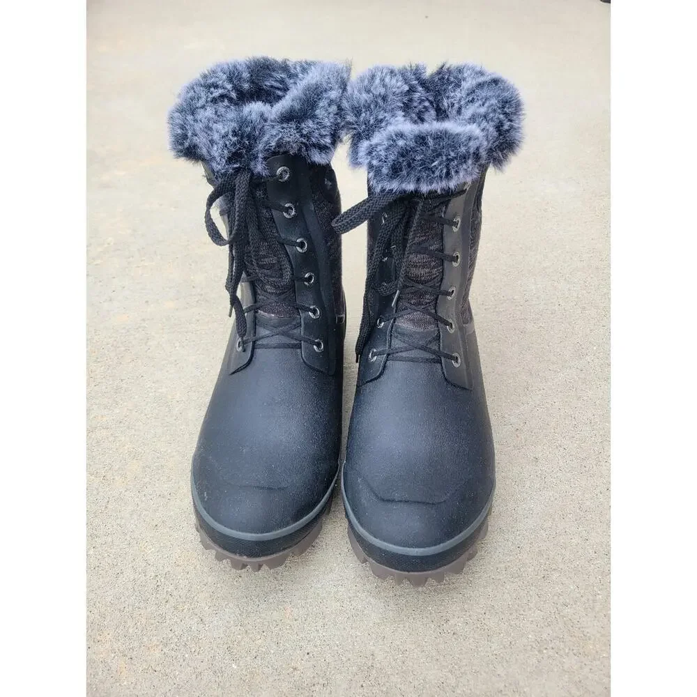 Bogs Arcata Knit Women's Waterproof Snow Boots Black Size 10